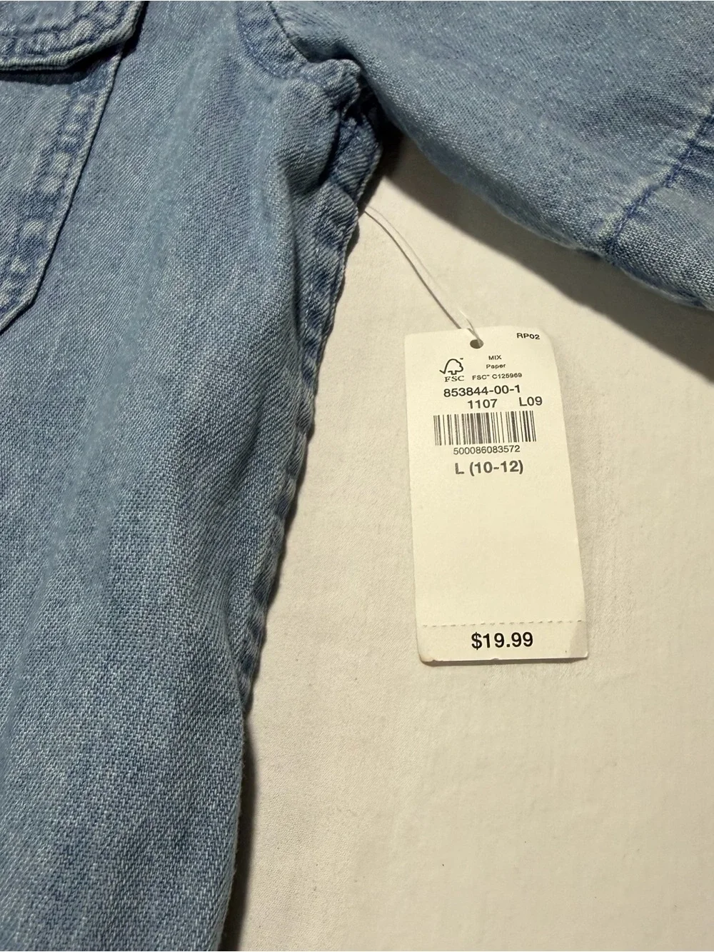 Old Navy Medium Blue Denim Button-Up Shirt